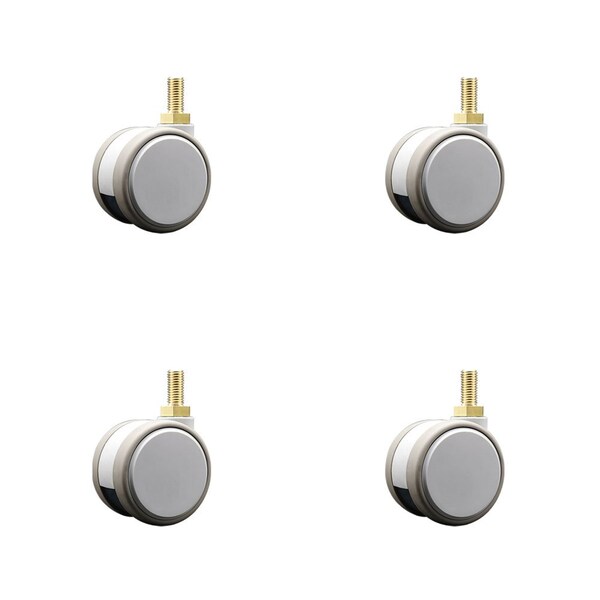 Service Caster 2.375 Inch MRI Safe Casters, 12mm Threaded Stem, Set of 4, 4PK SCC-TS02S60-TPR-GRY-M12X22-MRI-4 - main